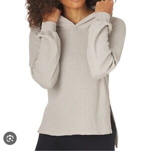 Glyder Waffle Knit Hooded Long sleeve Beige Women’s Sz M